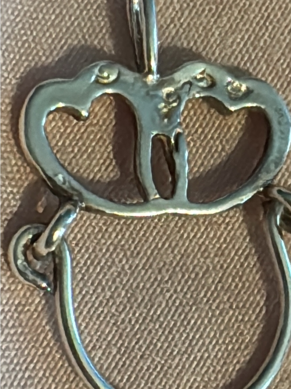 Sterling Silver Vintage Charm Holder - Picture 5 of 5